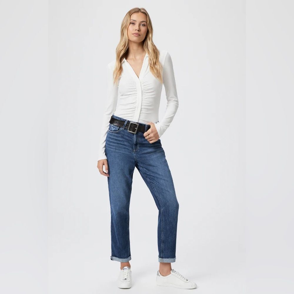 Paige High Rise Brigitte Whatever Distressed Boyfriend Jeans 29